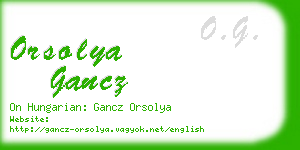 orsolya gancz business card